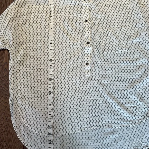 Zara Diamond Pattern  Button-Up Blouse - Picture 8 of 9